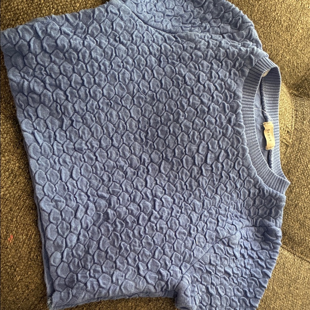 Lou & Grey Textured Blue Sweater - Picture 2 of 4